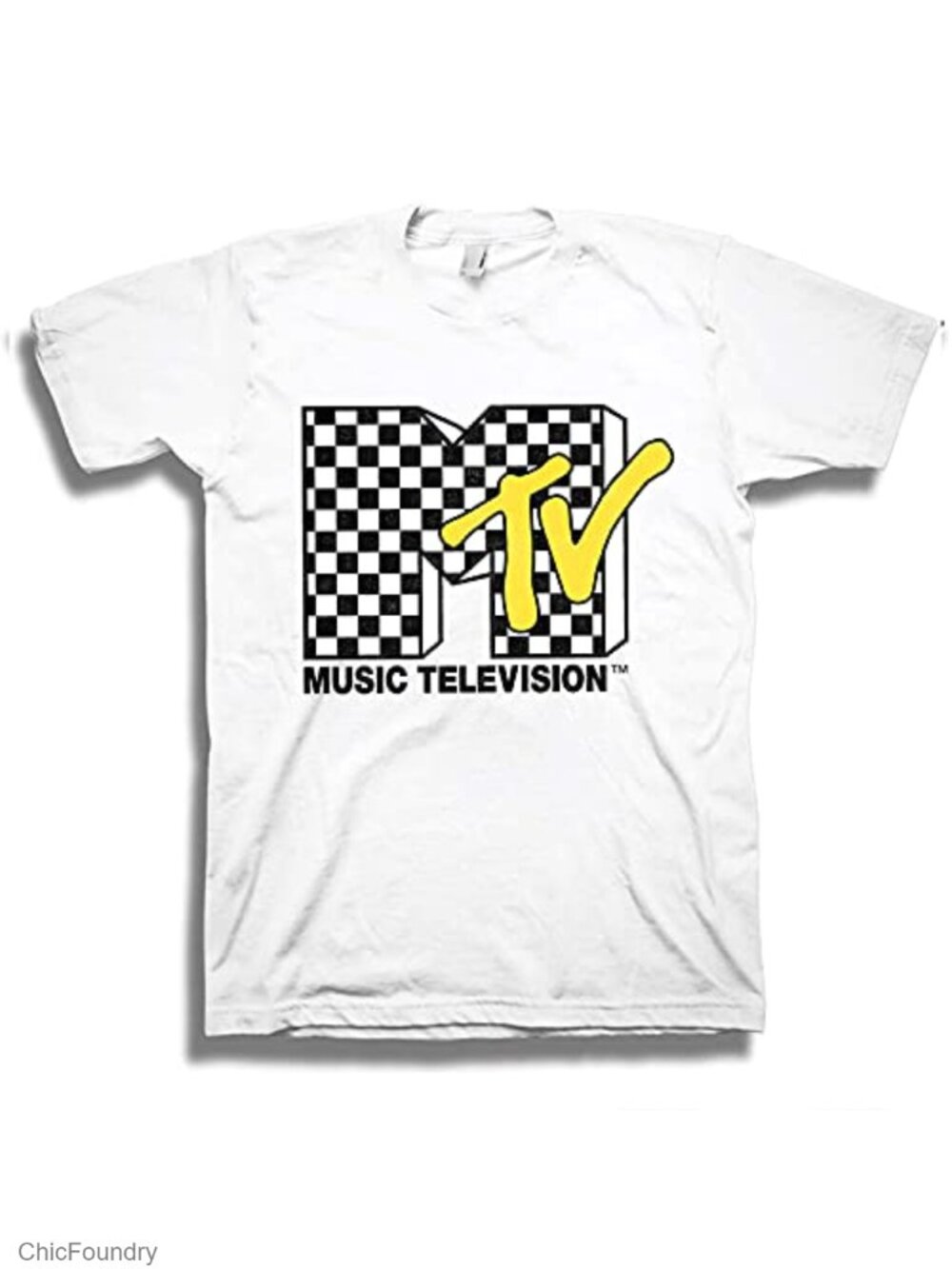 MTV Mens Graphic T-Shirt Short Sleeve Crew Neck Retro Tee